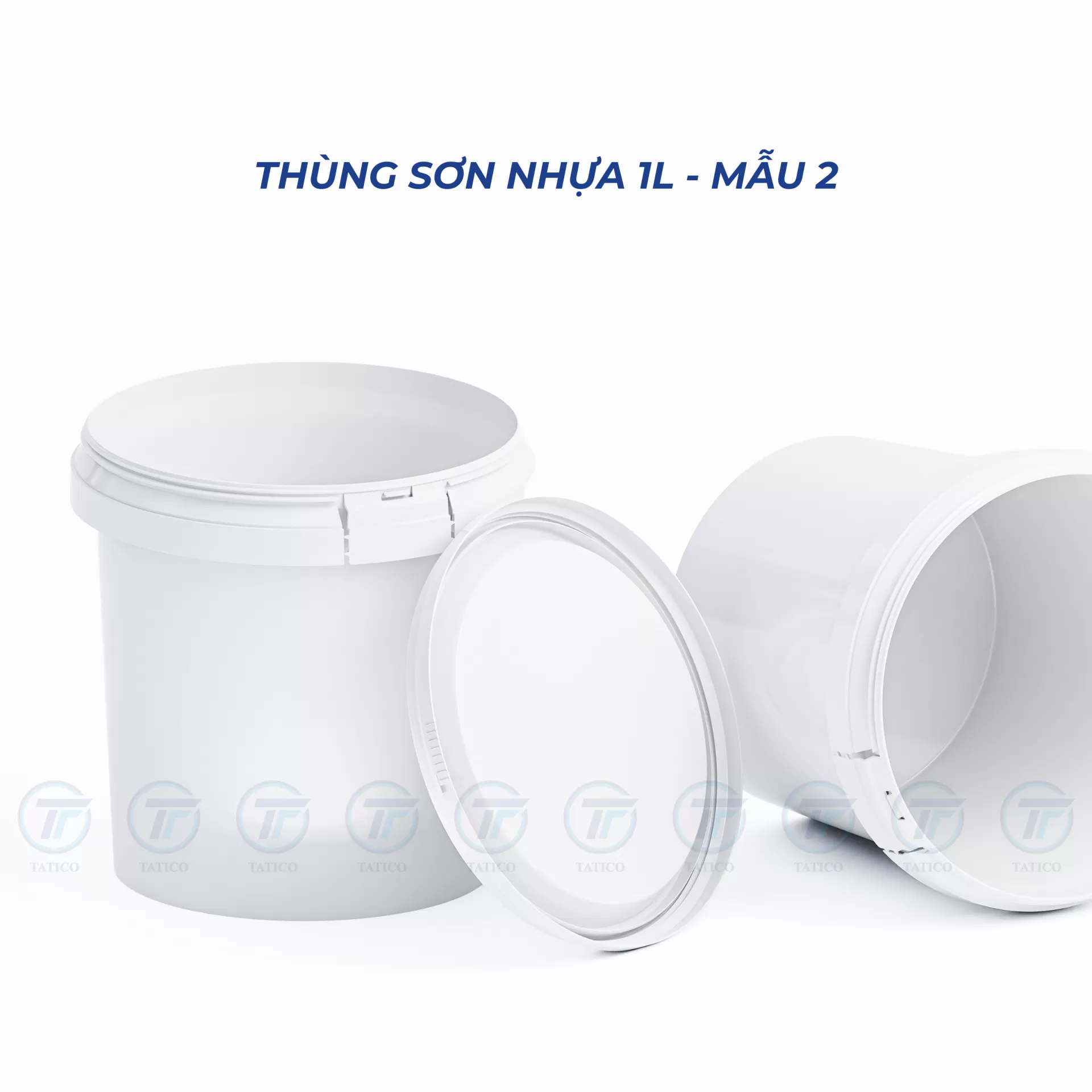 Vỏ thùng sơn nhựa 1L - Dạng thùng phổ biến - Nắp mở nhiều lần